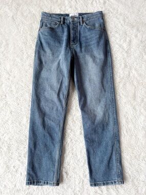 DU/ER Woman Blue Performance High Rise Slim Straight Jeans US27 Classic Western